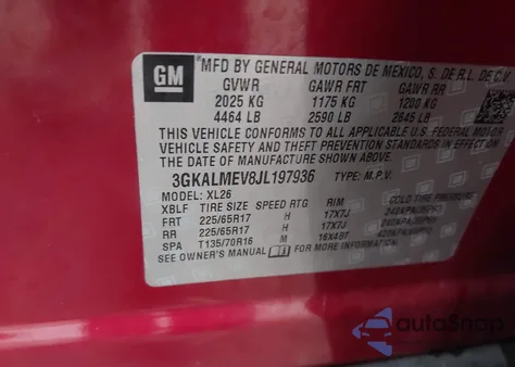 2018 GMC Terrain Sle from USA, damaged, VIN 3GKALMEV8JL197936